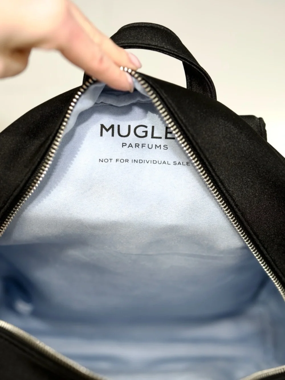 Mugler Black Neoprene Backpack with Silver Tone Accents + Logo NEW! VIP GIFT